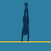silhouette de gymnaste